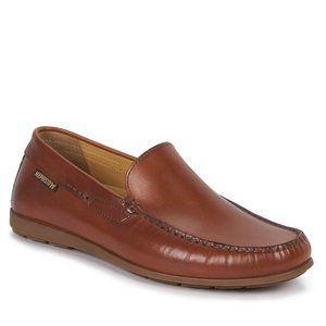 Men's MEPHISTO 'Algoras' Slip-On Leather Moc Toe Brown Loafers Size 10